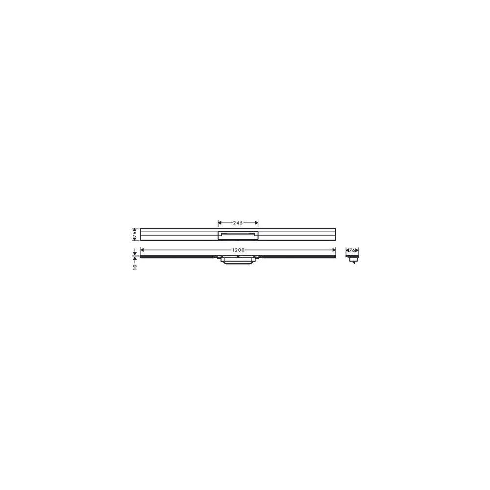 hansgrohe RainDrain Flex Fertigset Duschrinne 1200mm kürzbar, Mattschwarz zur Wandm... HANSGROHE-56054670 4059625349502 (Abb. 4)