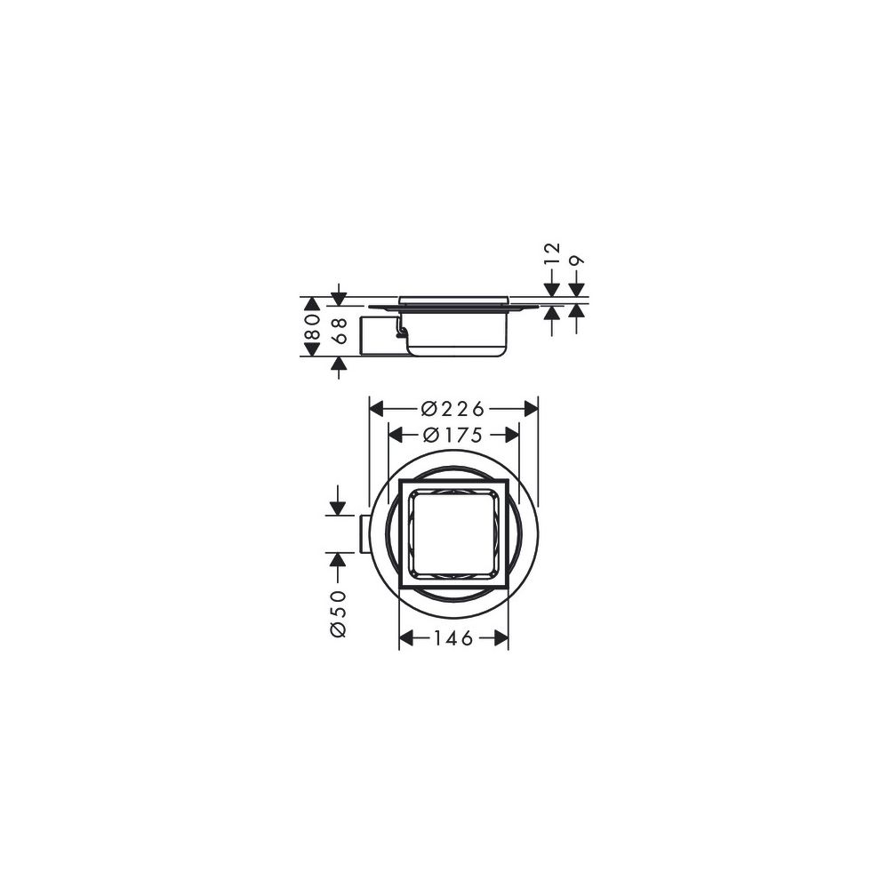 hansgrohe RainDrain Spot Komplettset Punktablauf 150x150mm, Edelstahl gebürstet... HANSGROHE-56055800 4059625349465 (Abb. 3)