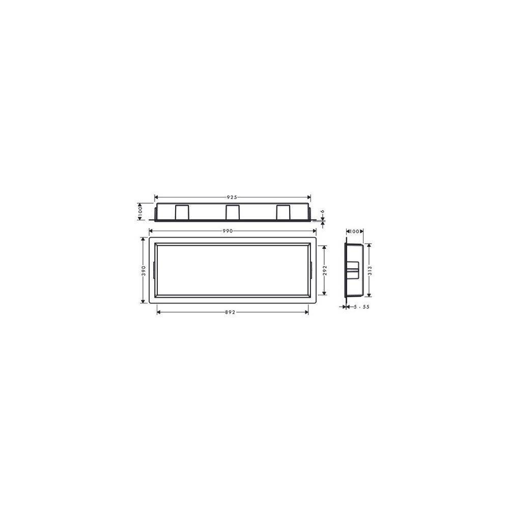 hansgrohe XtraStoris Original Wandnische mit Rahmen 300x900x100mm, Mattweiß... HANSGROHE-56067700 4059625351499 (Abb. 3)