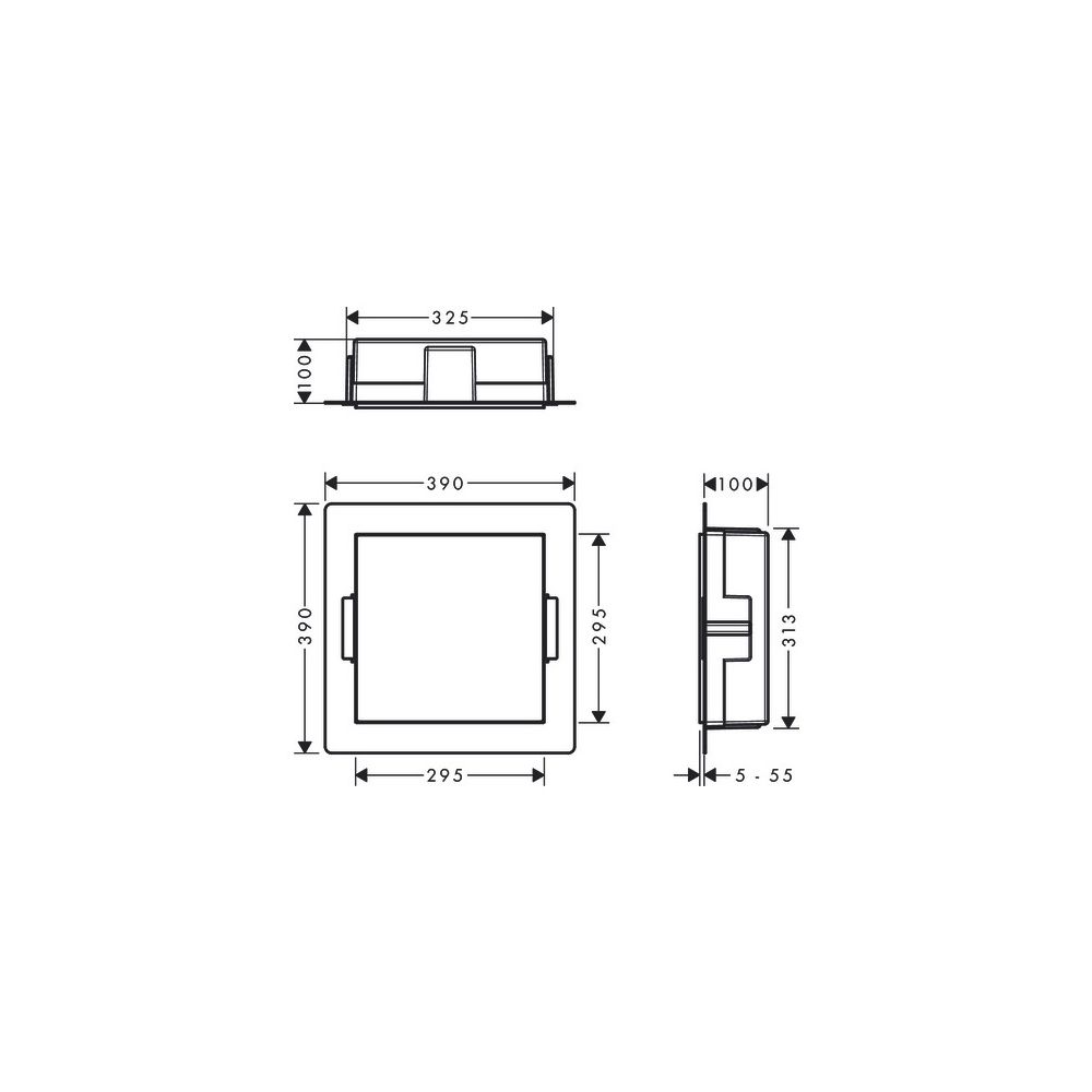 hansgrohe XtraStoris Minimalistic Wandnische rahmenlos 300x300x100mm, Edelstahl geb... HANSGROHE-56073800 4059625351420 (Abb. 3)