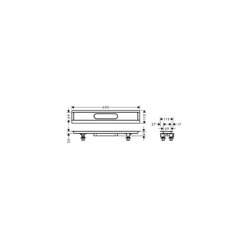 hansgrohe RainDrain Installationsset 600mm, uBox universal, für befliesbare Duschri... HANSGROHE-56010180 4059625355589 (Abb. 3)