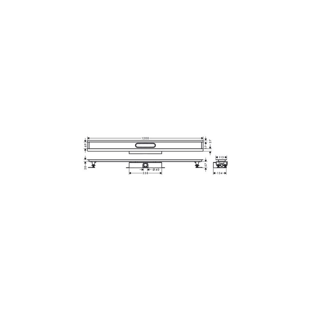 Hansgrohe uBox universal Komplettset für flache Installation 1200mm für Duschrinnen... HANSGROHE-56021180 4059625355473 (Abb. 3)