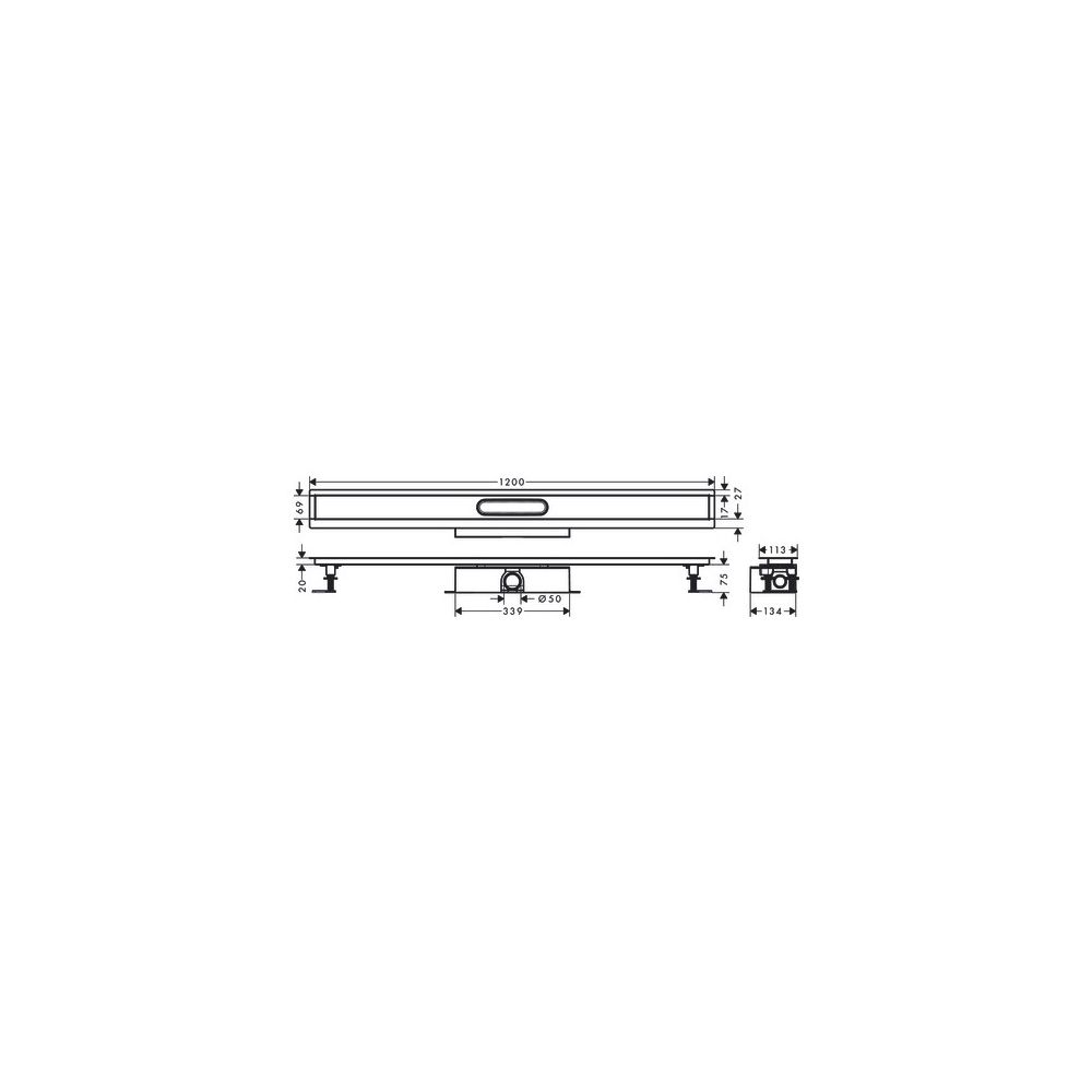 Hansgrohe uBox universal Komplettset für Standardinstallation 1200mm für Duschrinne... HANSGROHE-56027180 4059625355411 (Abb. 3)