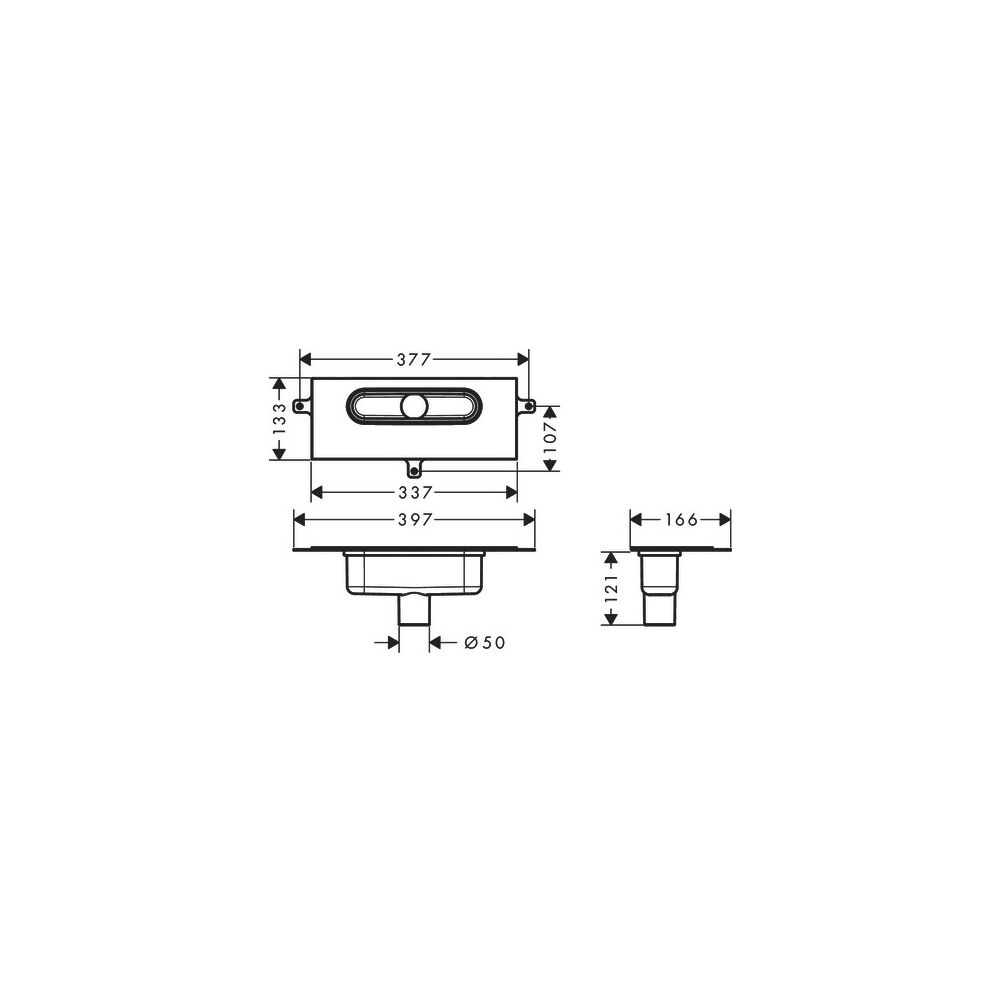 hansgrohe uBox universal Grundkörper für Duschrinnen Ablaufgehäuse für vertikale In... HANSGROHE-01002180 4059625350836 (Abb. 3)