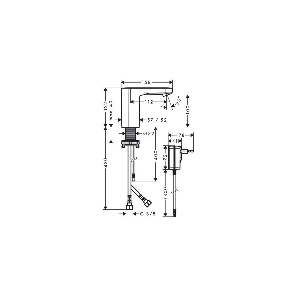 hansgrohe Vernis Blend Elektronik-Waschtischmischer 5l/min mit Temperaturvoreinstel... HANSGROHE-71501000 4059625353370 (Abb. 4)