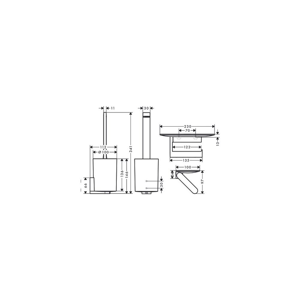 hansgrohe WallStoris Toilettenset, Mattschwarz... HANSGROHE-27969670 4059625368312 (Abb. 3)