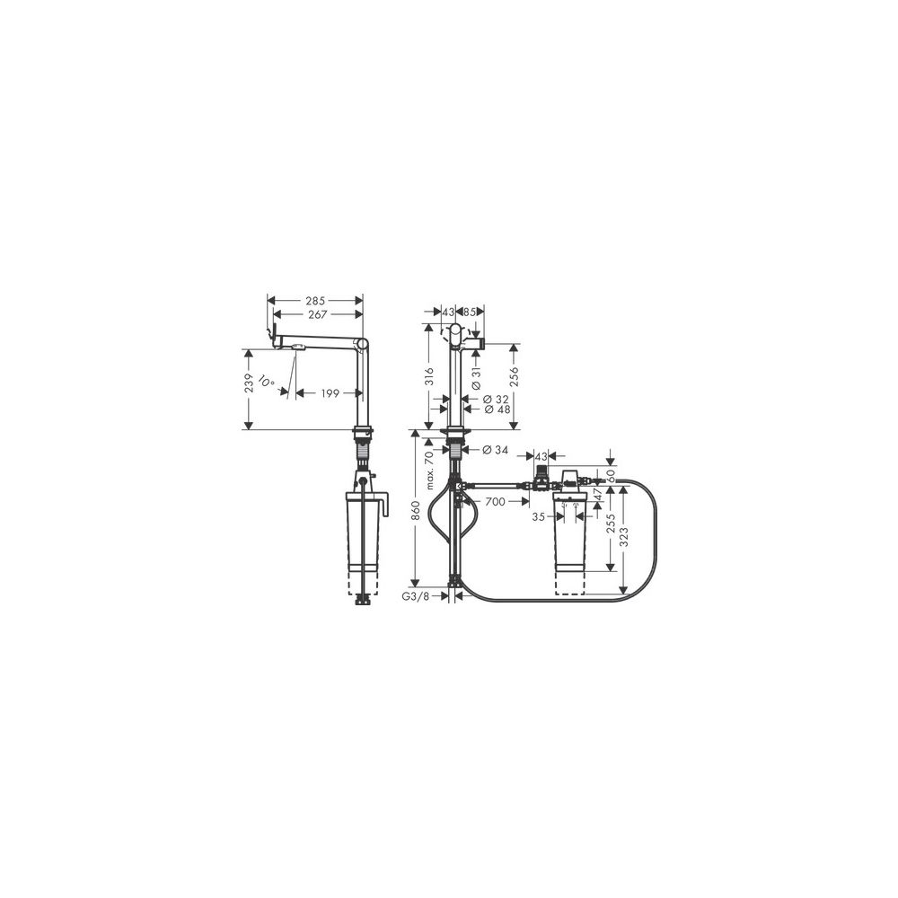 hansgrohe Aqittura FilterSystem M91, Einhebel-Küchenmischer 240mm 7l/min 1jet, Star... HANSGROHE-76802000 4059625391143 (Abb. 5)