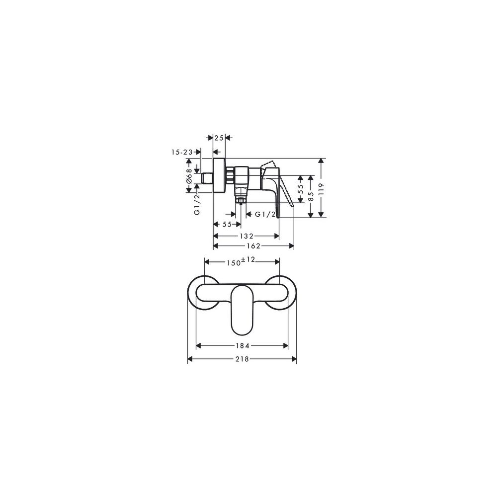hansgrohe Rebris S Einhebel-Brausemischer Aufputz 14,9l/min, Chrom... HANSGROHE-72640000 4059625401859 (Abb. 5)