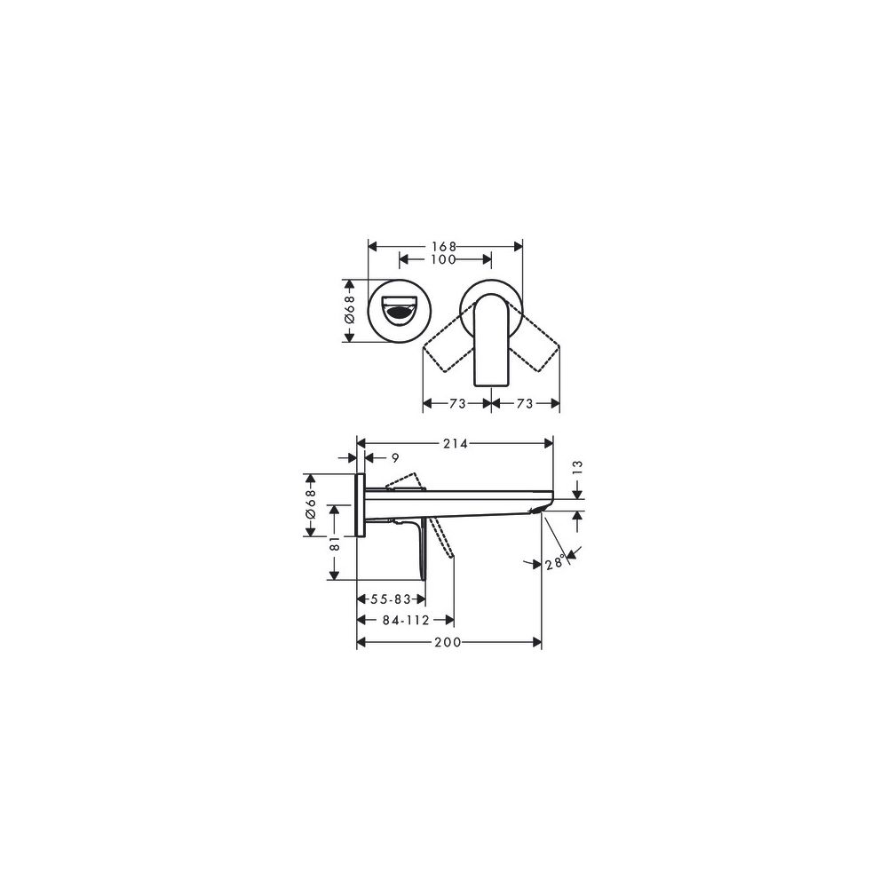 hansgrohe Rebris E Einhebel-Waschtischmischer Unterputz 5l/min Chrom für Wandmontag... HANSGROHE-72568000 4059625412442 (Abb. 3)