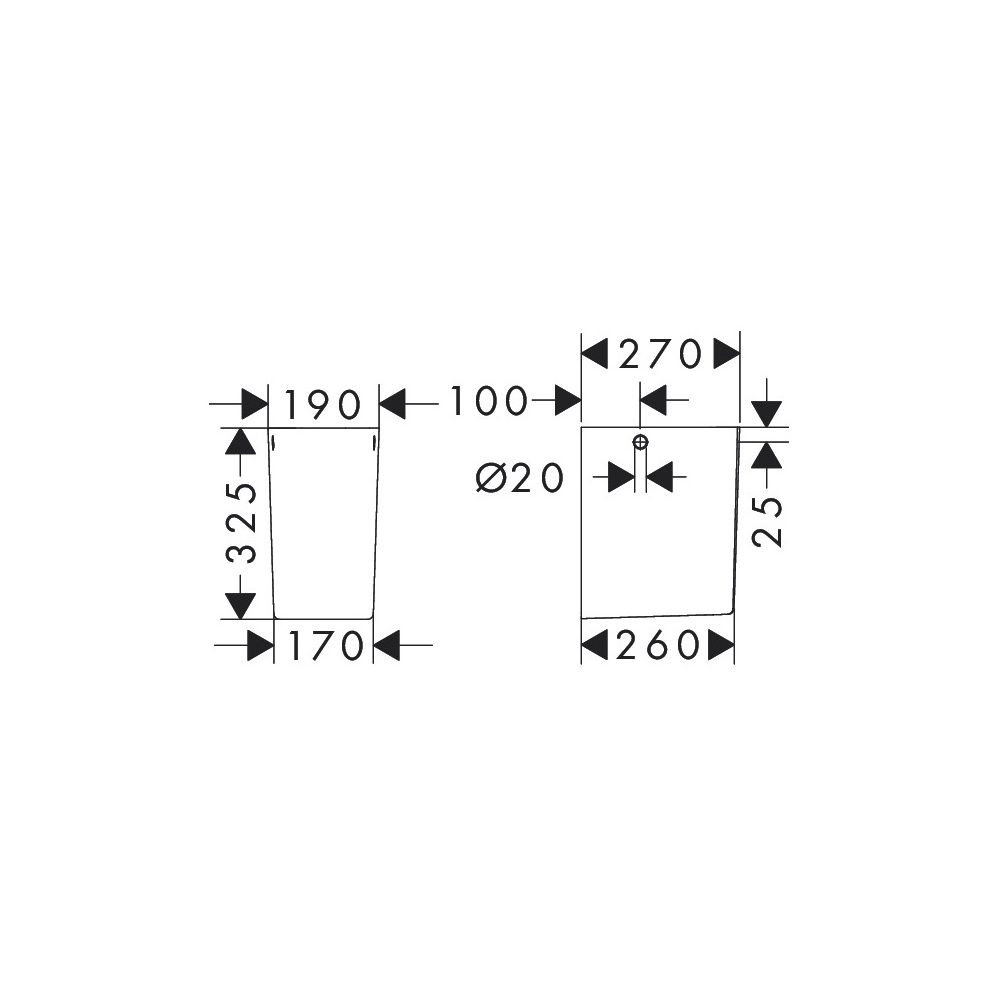 hansgrohe Xanuia Q Halbsäule für Handwaschbecken, Weiß... HANSGROHE-60174450 4059625478615 (Abb. 2)