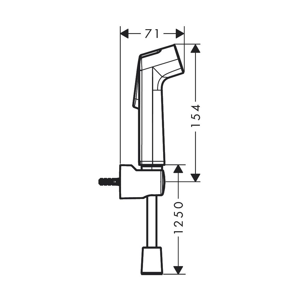 hansgrohe Bidette Handbrause S 1jet EcoSmart 6,2l/min Chrom mit Brausehalter, Druck... HANSGROHE-29234000 4059625406199 (Abb. 3)