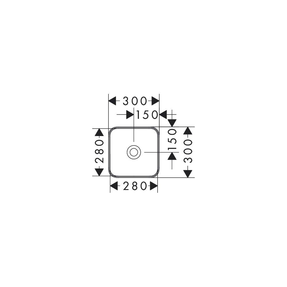 hansgrohe Xuniva Q Aufsatzwaschtisch 300x300mm ohne Hahnloch und Überlauf, SmartCle... HANSGROHE-61074450 4059625475690 (Abb. 2)