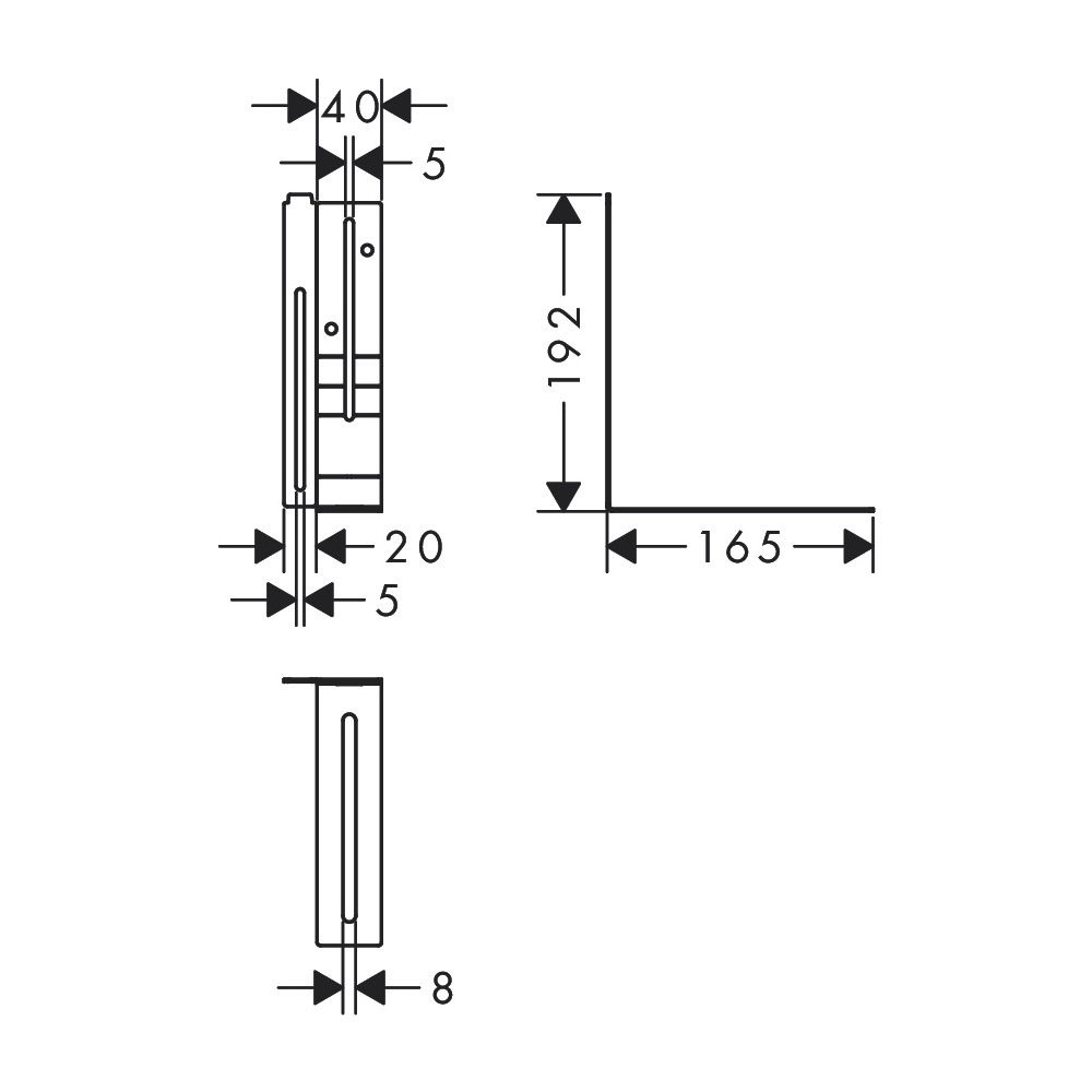 hansgrohe Wandmontageset für RainDrain Halterungen... HANSGROHE-94345000 4059625376546 (Abb. 3)