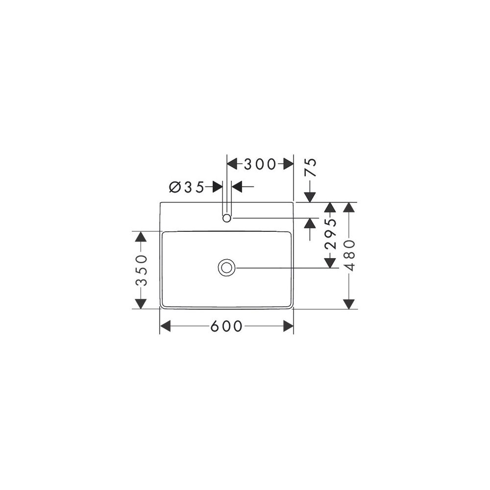 hansgrohe Xelu Q Waschtisch 600x480mm mit Hahnloch ohne Überlauf, SmartClean, Weiß... HANSGROHE-61016450 4059625413890 (Abb. 3)