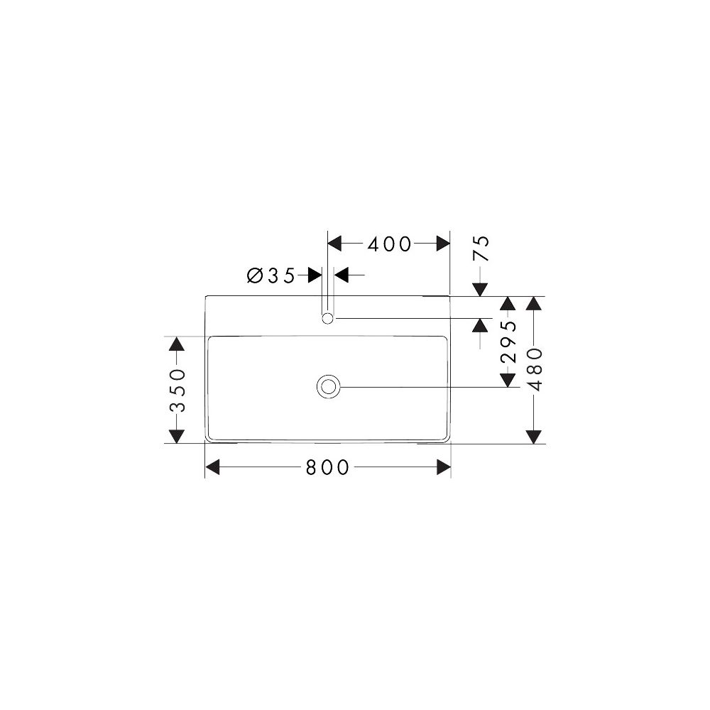hansgrohe Xelu Q Waschtisch 800x480mm mit Hahnloch ohne Überlauf, SmartClean, Weiß... HANSGROHE-61020450 4059625413937 (Abb. 3)