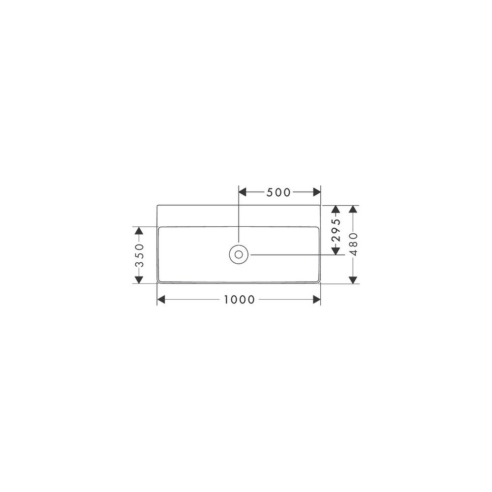 hansgrohe Xelu Q Waschtisch 1000x480mm ohne Hahnloch und Überlauf, SmartClean, Weiß... HANSGROHE-61038450 4059625414118 (Abb. 2)