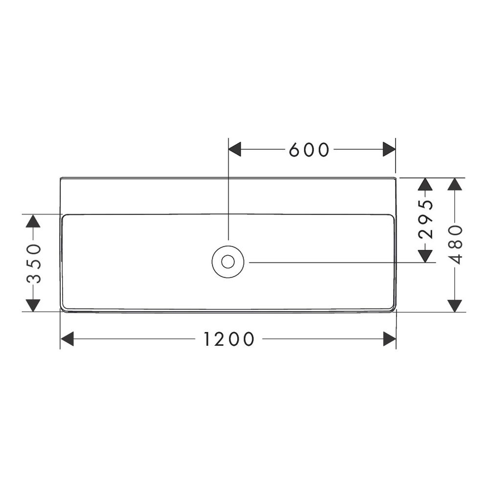 hansgrohe Xelu Q Waschtisch 1200x480mm ohne Hahnloch und Überlauf, SmartClean, Weiß... HANSGROHE-61043450 4059625414163 (Abb. 2)