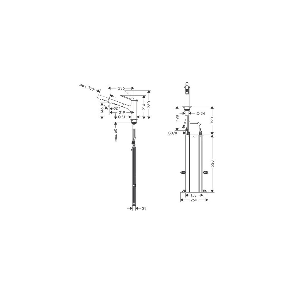 Hansgrohe Zesis M33 Einhebel-Küchenmischer 150mm, 8,2l/min, Metall Ausziehbrause, 2... HANSGROHE-74821800 4059625464731 (Abb. 3)