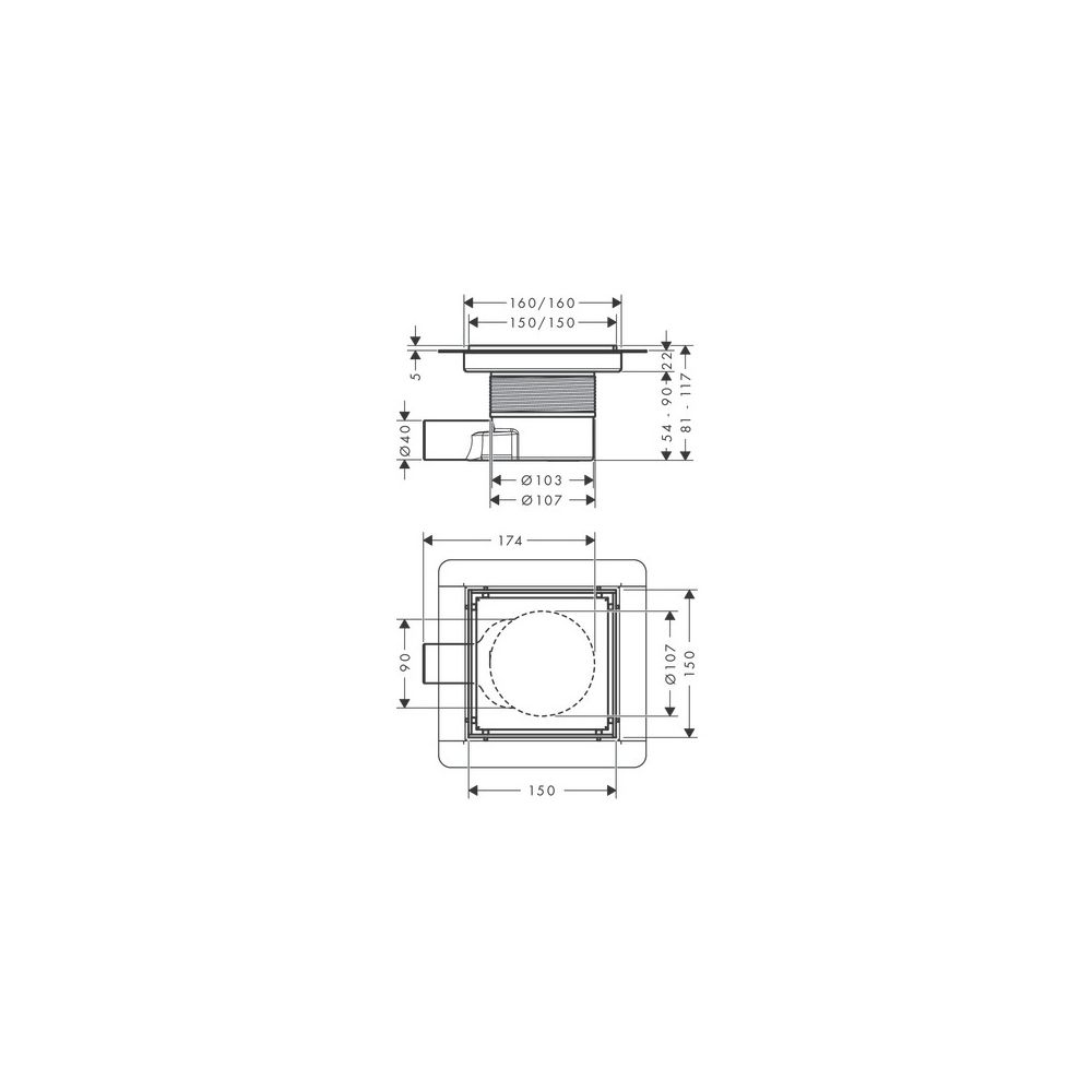 hansgrohe RainDrain Brilliance Komplettset Edelstahl gebürstet Punktablauf 150x150m... HANSGROHE-56251800 4059625429594 (Abb. 3)