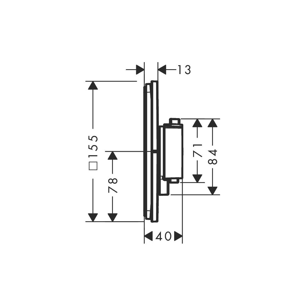 hansgrohe Shower Select Comfort Q Thermostat Unterputz Schwarz/Chrom gebürstet für ... HANSGROHE-15589340 4059625466391 (Abb. 3)