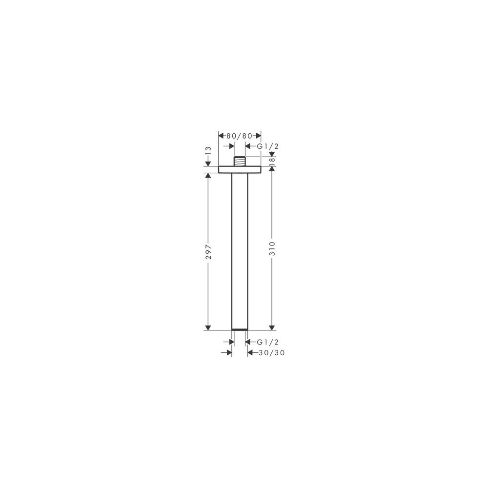 hansgrohe Deckenanschluss E 300mm Unterputz, Bronze gebürstet... HANSGROHE-24339140 4059625467725 (Abb. 3)
