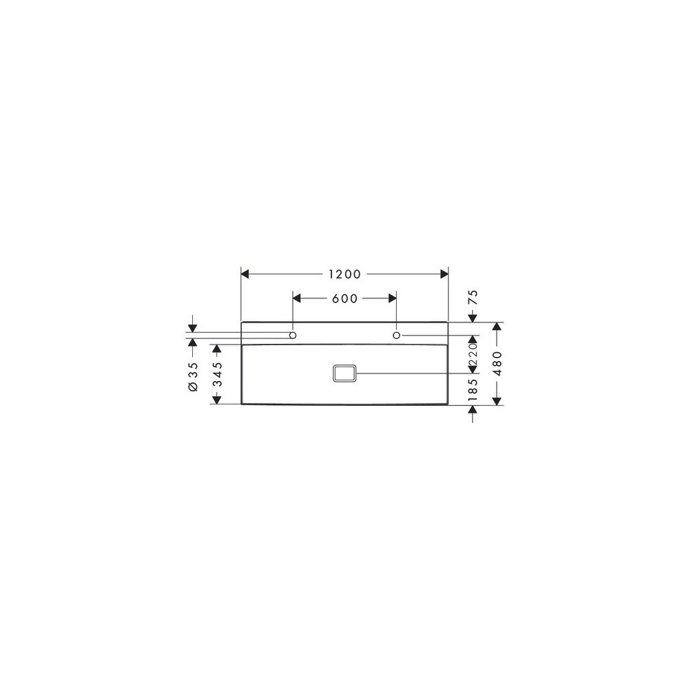 hansgrohe Xevolos E Waschtisch 1200x480mm, mit 2 Hahnlöchern ohne Überlauf, SmartCl... HANSGROHE-61104450 4059625420751 (Abb. 3)