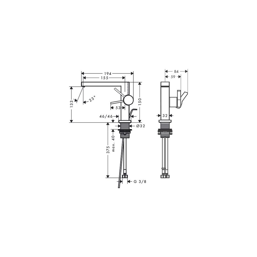 Hansgrohe Tecturis E Einhebel-Waschtischmischer 110mm 4l/min Fine CoolStart EcoSmar... HANSGROHE-73023340 4059625811153 (Abb. 3)