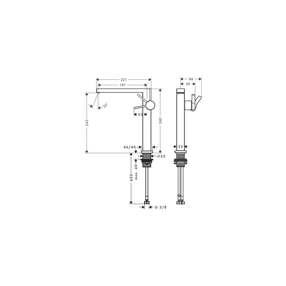 hansgrohe Tecturis E Einhebel-Waschtischmischer 240mm 5l/min Fine CoolStart Mattwei... HANSGROHE-73073700 4059625525470 (Abb. 4)