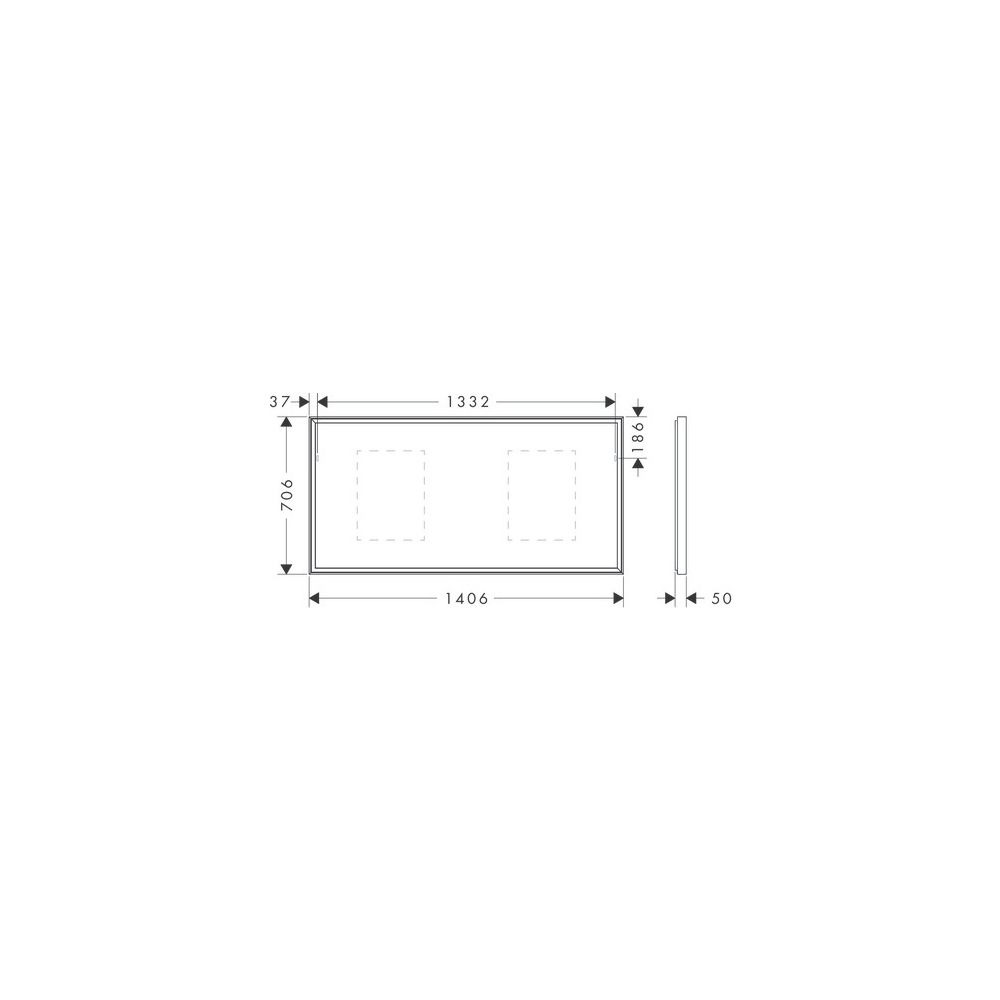 hansgrohe Xarita E Spiegel mit LED-Beleuchtung 1400x700x50mm Infrarot Sensor, Mattw... HANSGROHE-54993700 4059625463758 (Abb. 2)