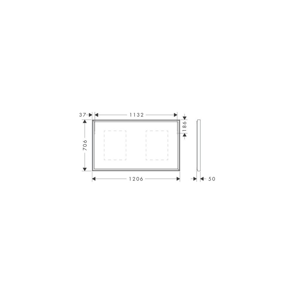 hansgrohe Xarita E Spiegel mit LED-Beleuchtung 1200x700x50mm Infrarot Sensor, Mattw... HANSGROHE-54994700 4059625463741 (Abb. 2)