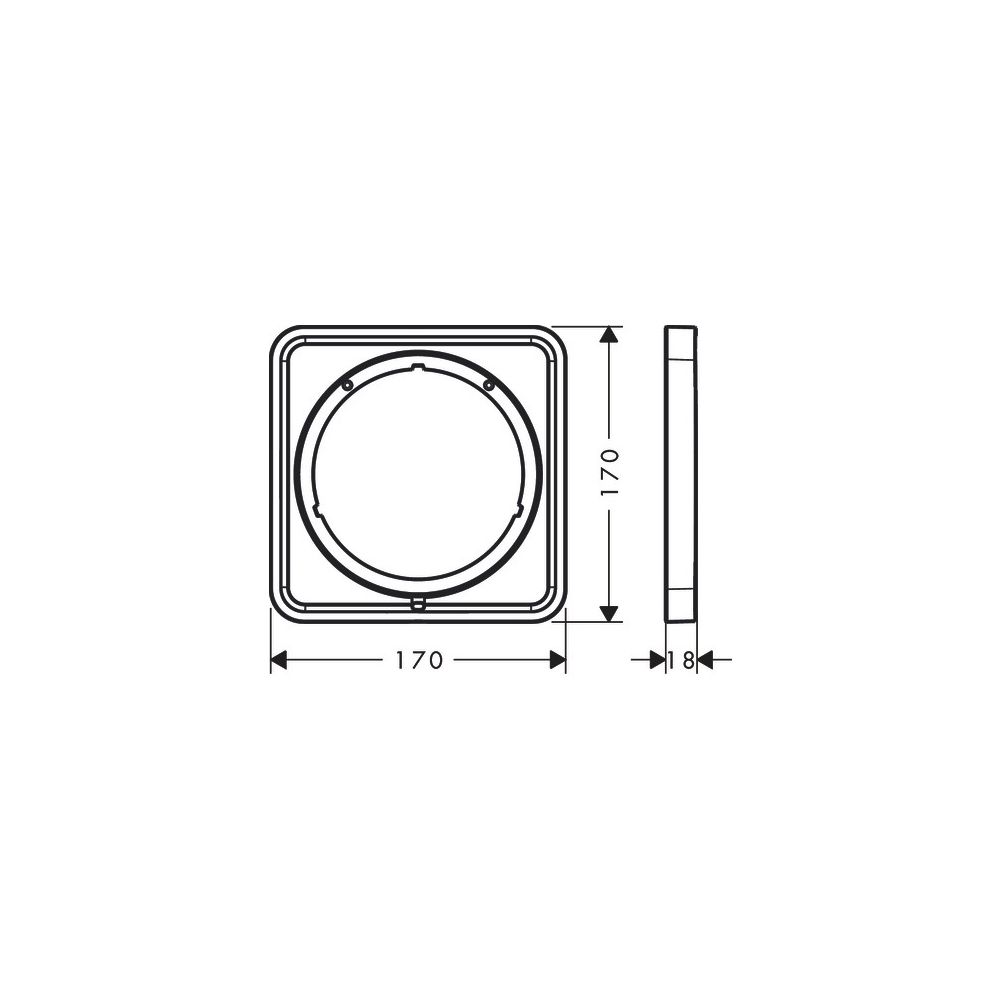 hansgrohe Shower Select Comfort Q Verlängerungsrosette SoftCube 5mm, Schwarz/Chrom ... HANSGROHE-13613340 4059625464557 (Abb. 2)