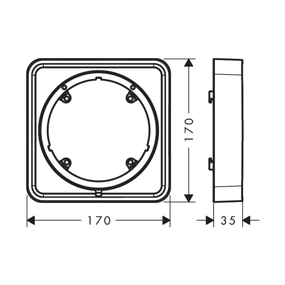 hansgrohe Shower Select Comfort Q Verlängerungsrosette SoftCube 22mm, Chrom... HANSGROHE-13618000 4059625464397 (Abb. 2)