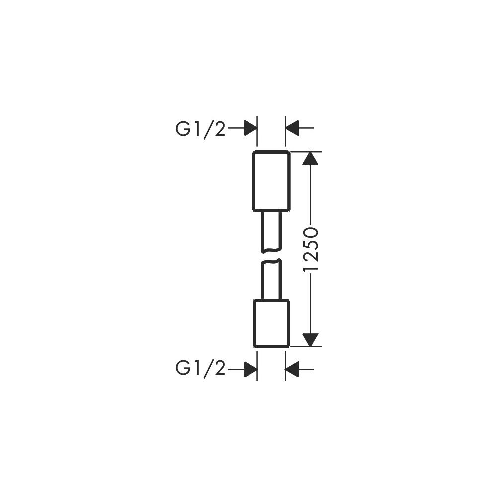 Hansgrohe AXOR ShowerSolutions Textilbrauseschlauch 125cm, zylindrischen Muttern, G... HANSGROHE-28228300 4059625477076 (Abb. 2)