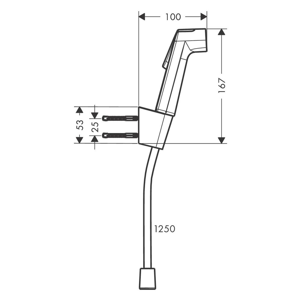Hansgrohe Bidette Handbrause 1jet S EcoSmart 6,2l/min, Porter S Brausehalter, Braus... HANSGROHE-29238990 4059625554289 (Abb. 2)