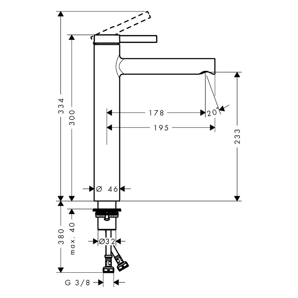 Hansgrohe Zesis S Einhebel-Waschtischmischer 230 CoolStart für Aufsatzwaschtische o... HANSGROHE-74731000 4059625563045 (Abb. 3)