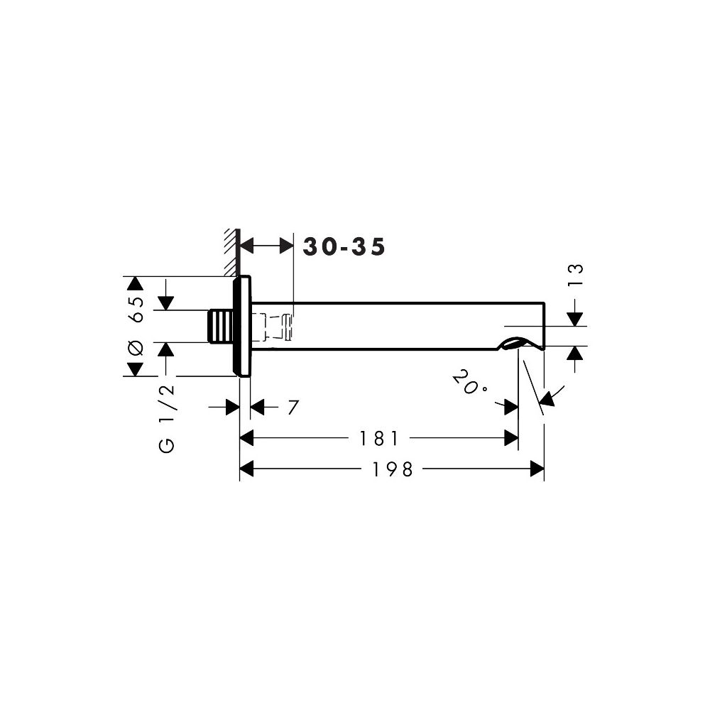 Hansgrohe Wanneneinlauf Zesis S 74410000, DN 15, 181mm, Chrom... HANSGROHE-74410000 4059625563274 (Abb. 3)