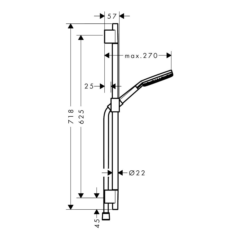 Hansgrohe Raindance Alive Select S Brauseset 125mm, 7,1l/min, 3jet EcoSmart, Brause... HANSGROHE-24602140 4059625562864 (Abb. 3)