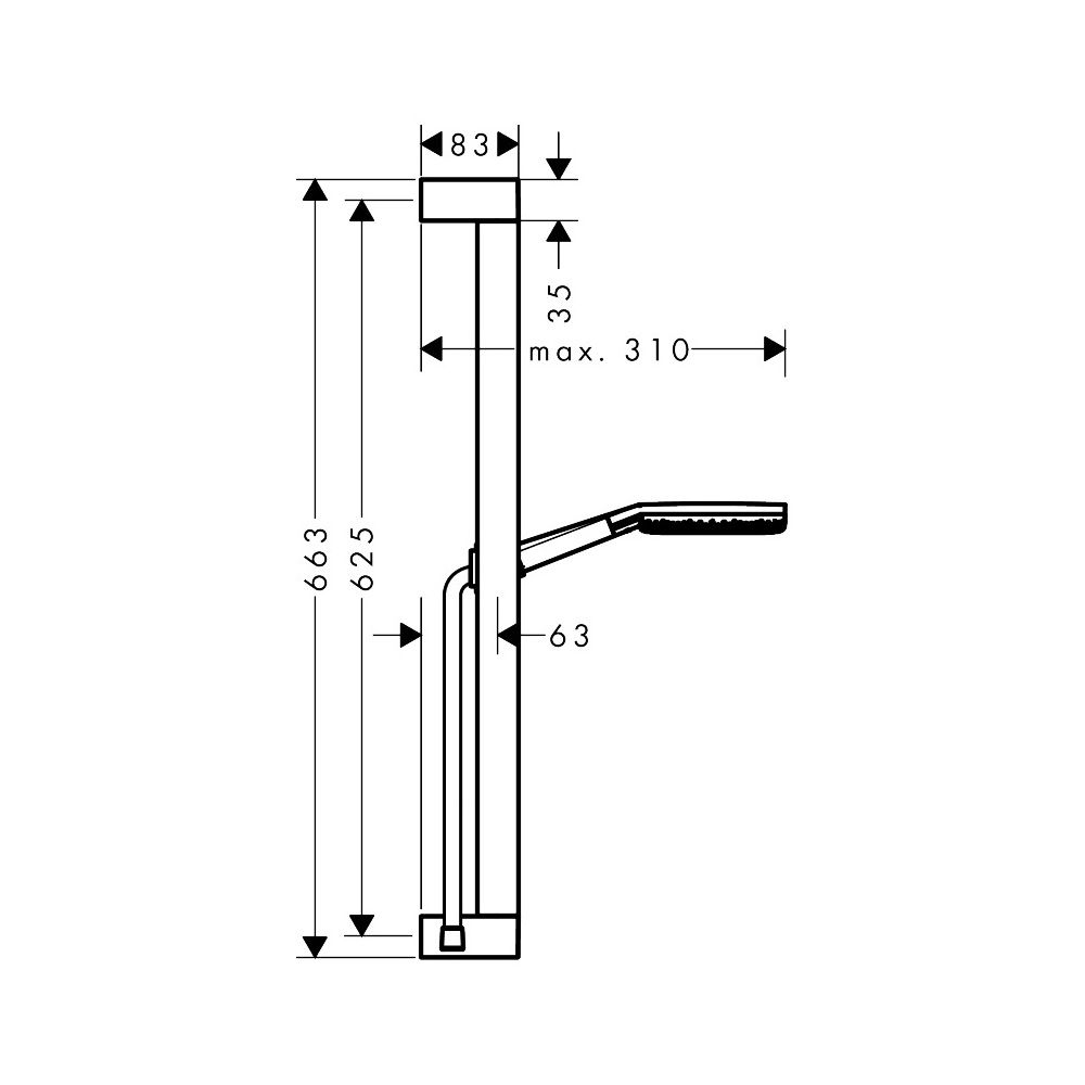 Hansgrohe Raindance Alive Select S Brauseset 125mm 7,1l/min 3jet EcoSmart, Unica E ... HANSGROHE-24600670 4059625562963 (Abb. 3)