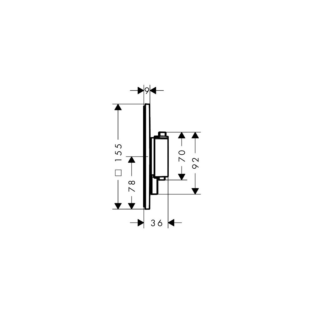 Hansgrohe Ecostat Comfort Q Thermostat Unterputz, 25,2l/min, für 1 Verbraucher, Chr... HANSGROHE-33712000 4059625624142 (Abb. 3)