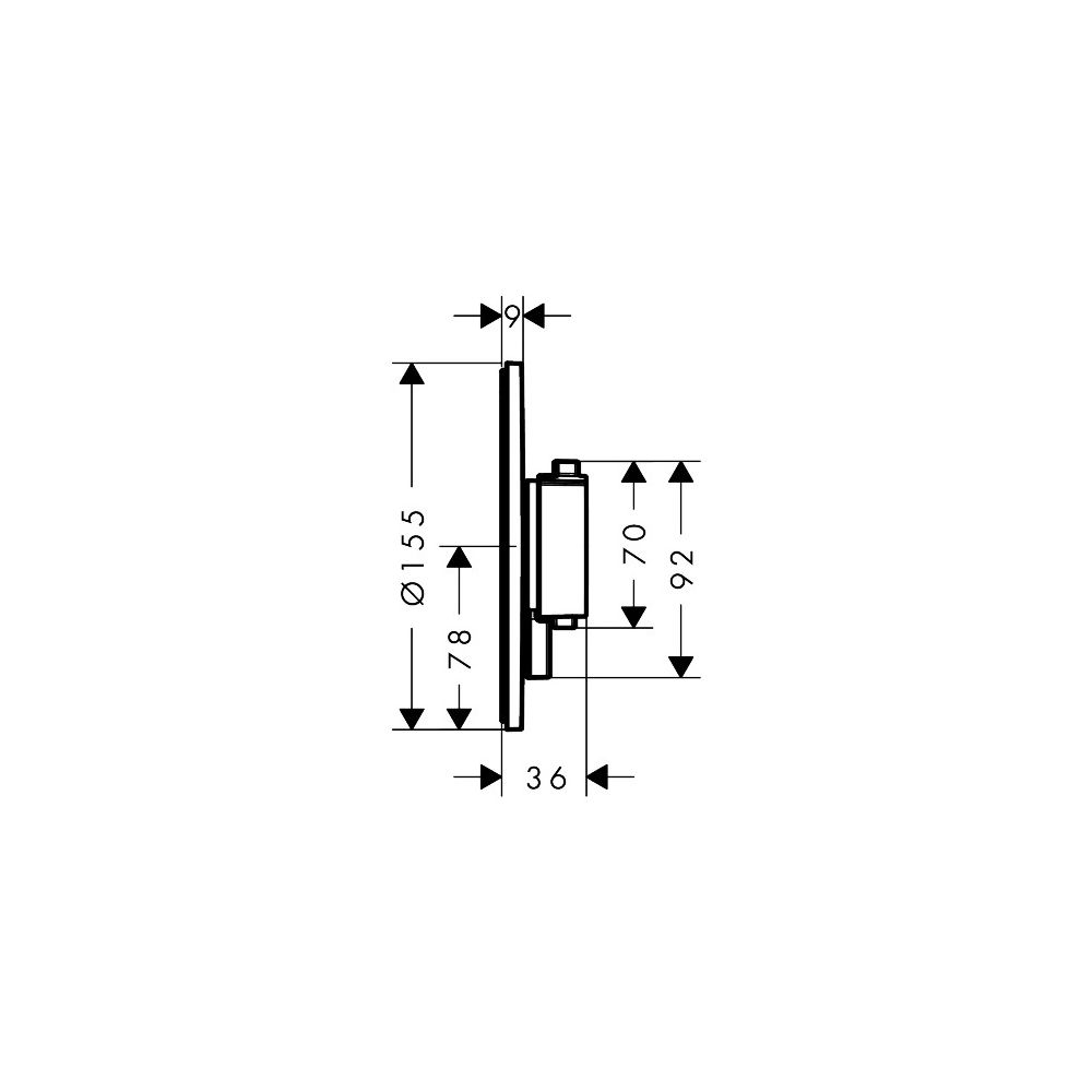 Hansgrohe Ecostat Comfort S Thermostat Unterputz, 25,2l/min, für 1 Verbraucher, Chr... HANSGROHE-33714000 4059625624463 (Abb. 3)