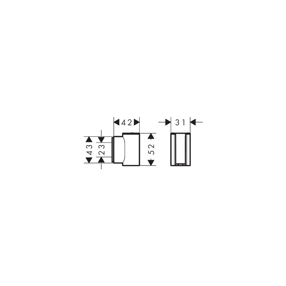 Hansgrohe Porter Fine Brausehalter, 52x31x42mm, Metall, Brushed Black Chrome... HANSGROHE-28885340 4059625616468 (Abb. 2)