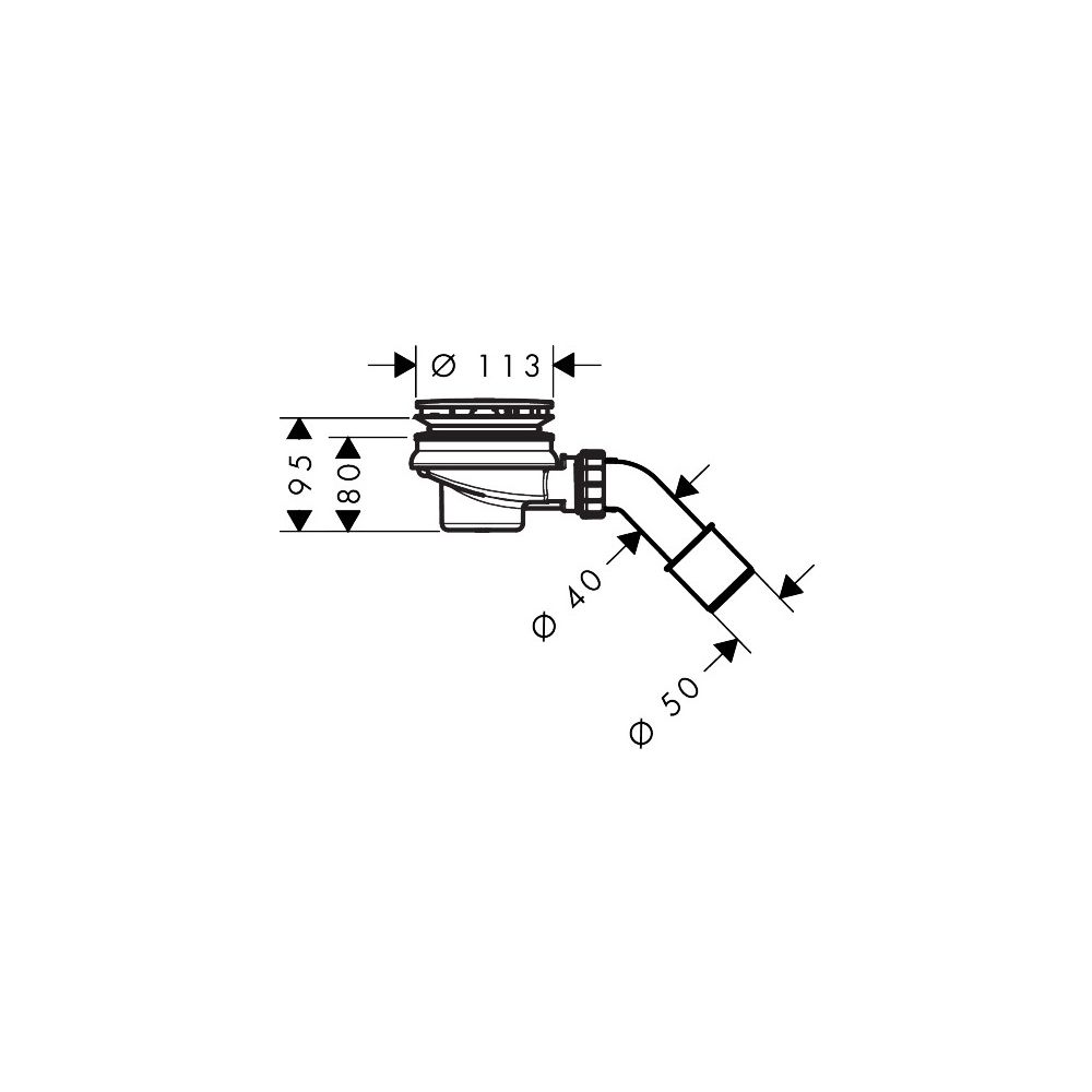 Hansgrohe Ablaufgarnitur RainDrain Staro, DN 50, 28l/min, 80mm Einbauhöhe, Chrom... HANSGROHE-60057000 4059625513491 (Abb. 2)