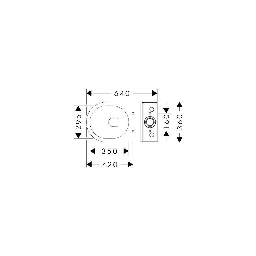 Hansgrohe EluPura S Stand-WC für aufgesetzten Spülkasten wandbündig, horizontalem/v... HANSGROHE-60260450 4059625616710 (Abb. 2)