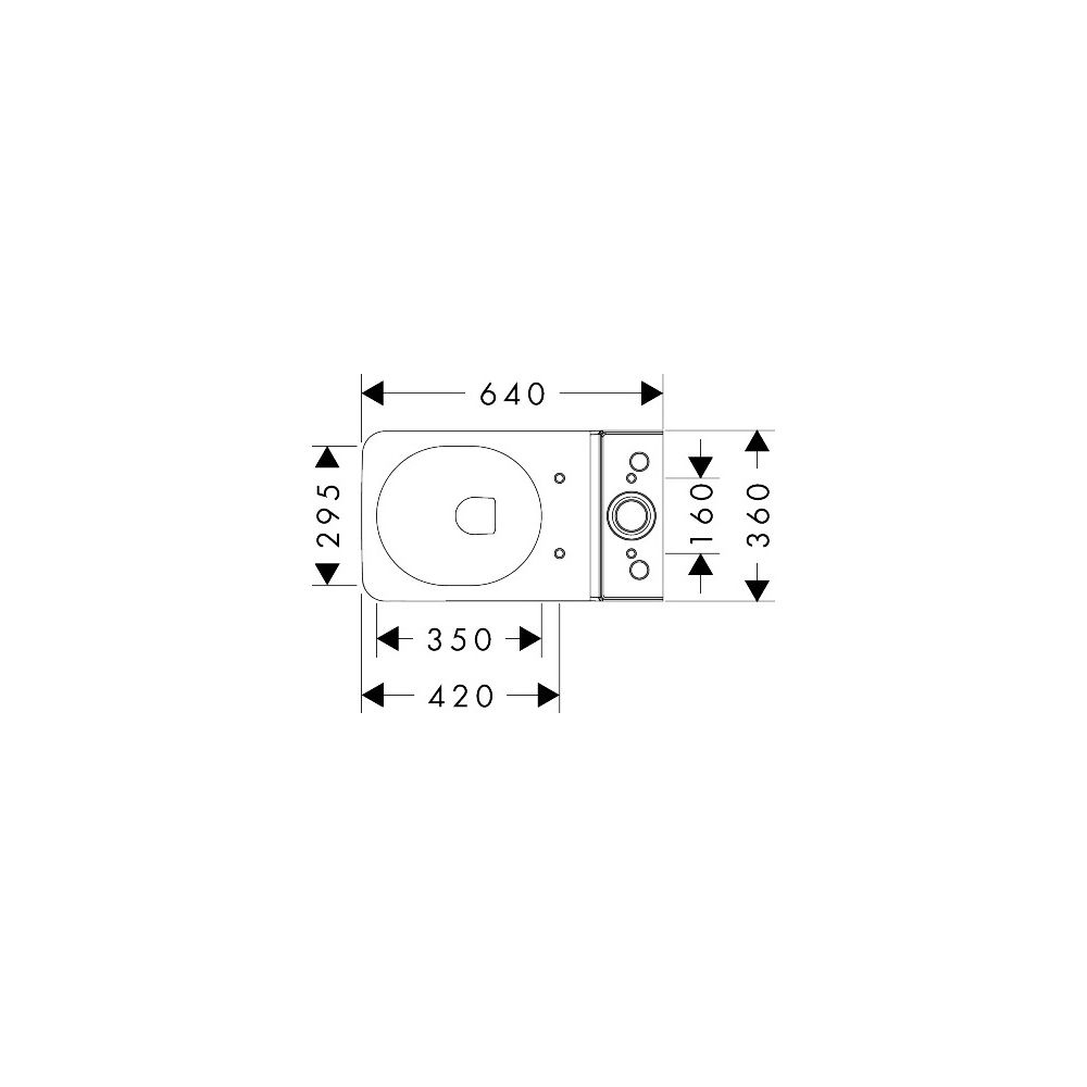 Hansgrohe EluPura Q Stand-WC für aufgesetzten Spülkasten wandbündig, h/v Abgang , A... HANSGROHE-62036450 4059625616611 (Abb. 2)