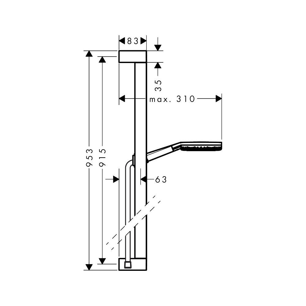 Hansgrohe Raindance Alive Select S Brauseset 125mm 7,1l/min 3jet EcoSmart, Unica E ... HANSGROHE-24601670 4059625562901 (Abb. 3)
