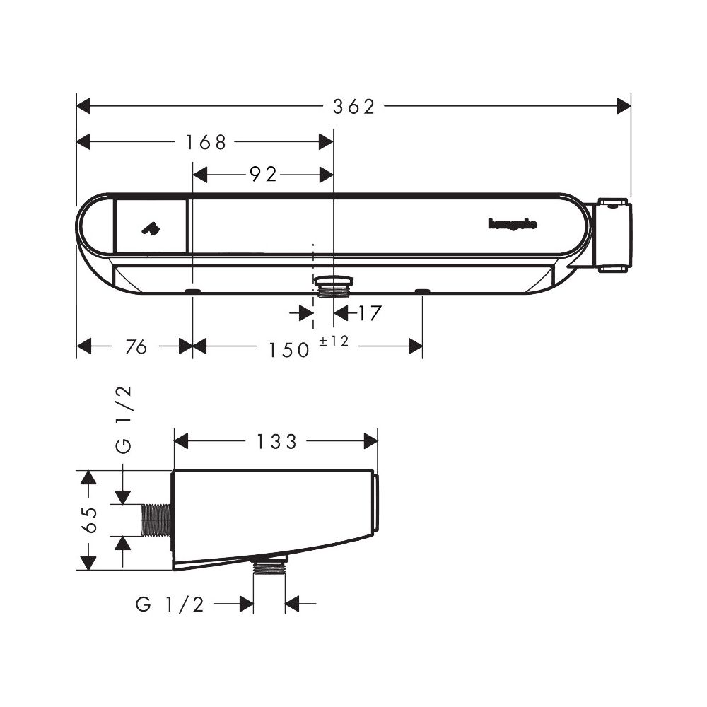 Hansgrohe Brausethermostat ShowerTablet Select 360 Aufputz, G 1/2", 150mm, Chrom... HANSGROHE-13158000 4059625770184 (Abb. 4)