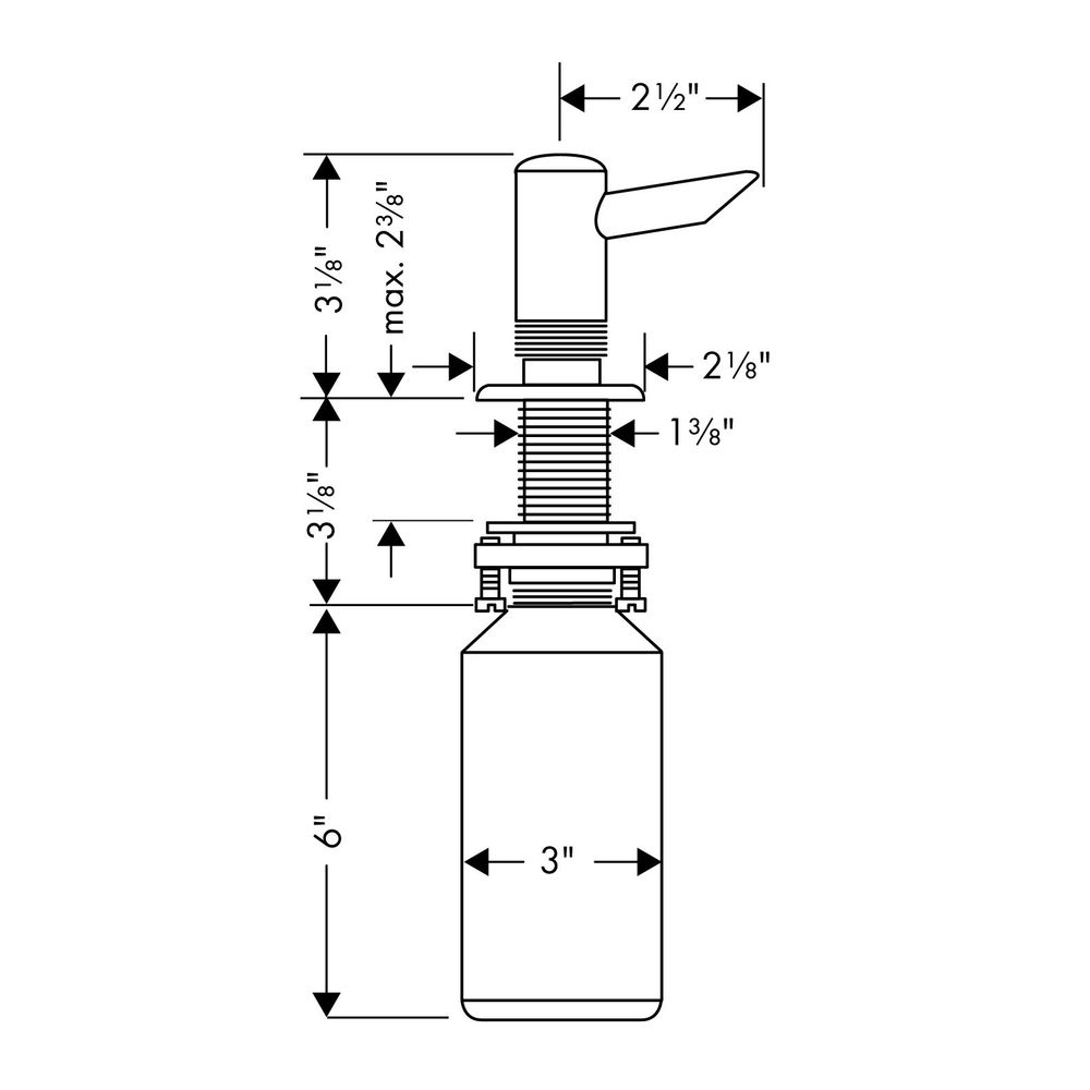 hansgrohe Spülmittel-/ Lotionspender Einbauversion 300ml, Chrom... HANSGROHE-40418000 4011097191669 (Abb. 5)