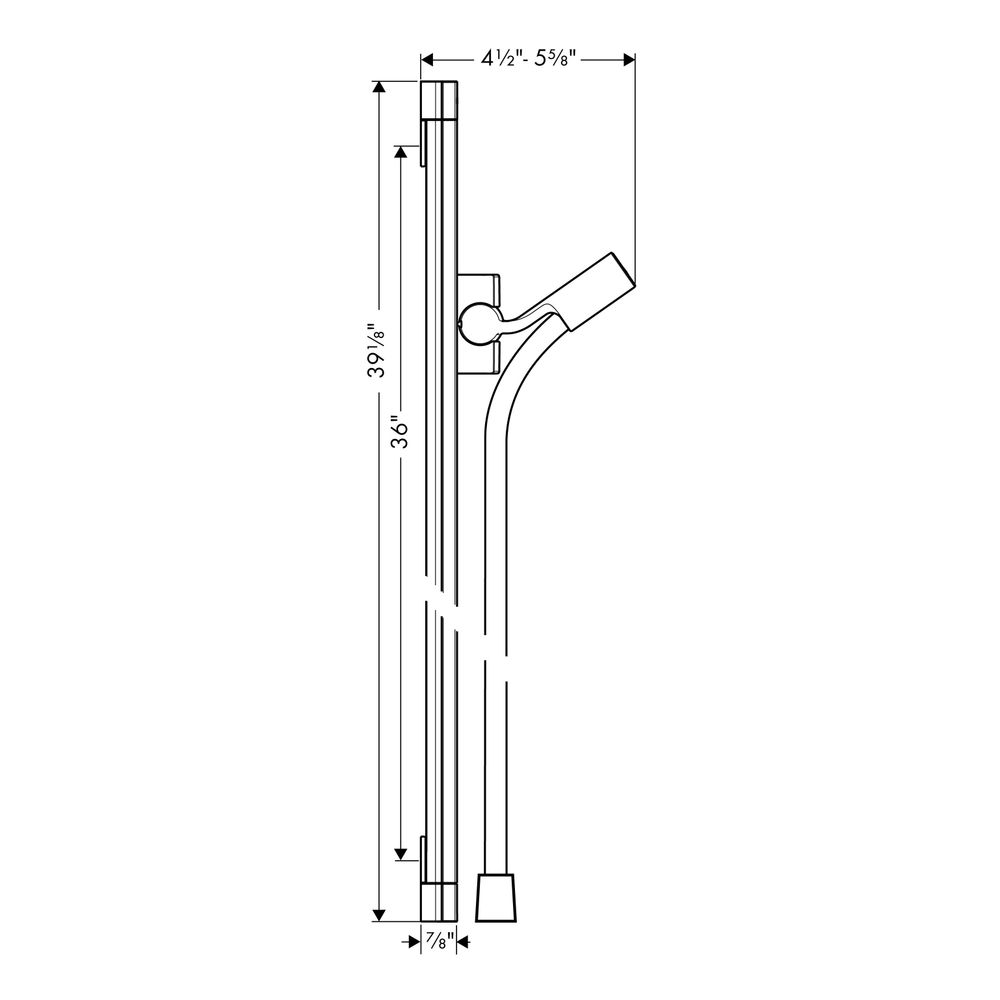 hansgrohe Unica Brausestange Raindance 900mm mit Isiflex Brauseschlauch 1,60m, Chro... HANSGROHE-27636000 4011097587448 (Abb. 4)