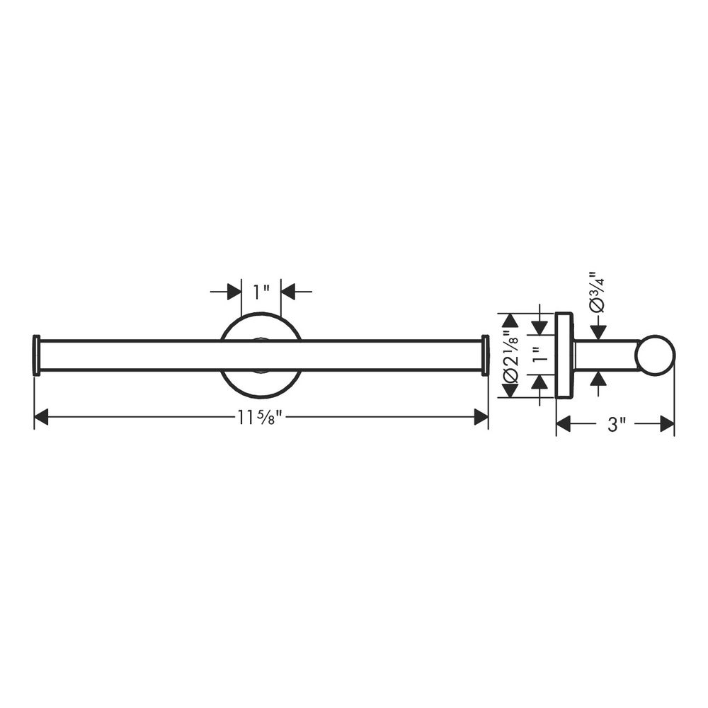 hansgrohe Logis Universal Toilettenpapierhalter doppelt, Chrom... HANSGROHE-41717000 4059625123126 (Abb. 5)