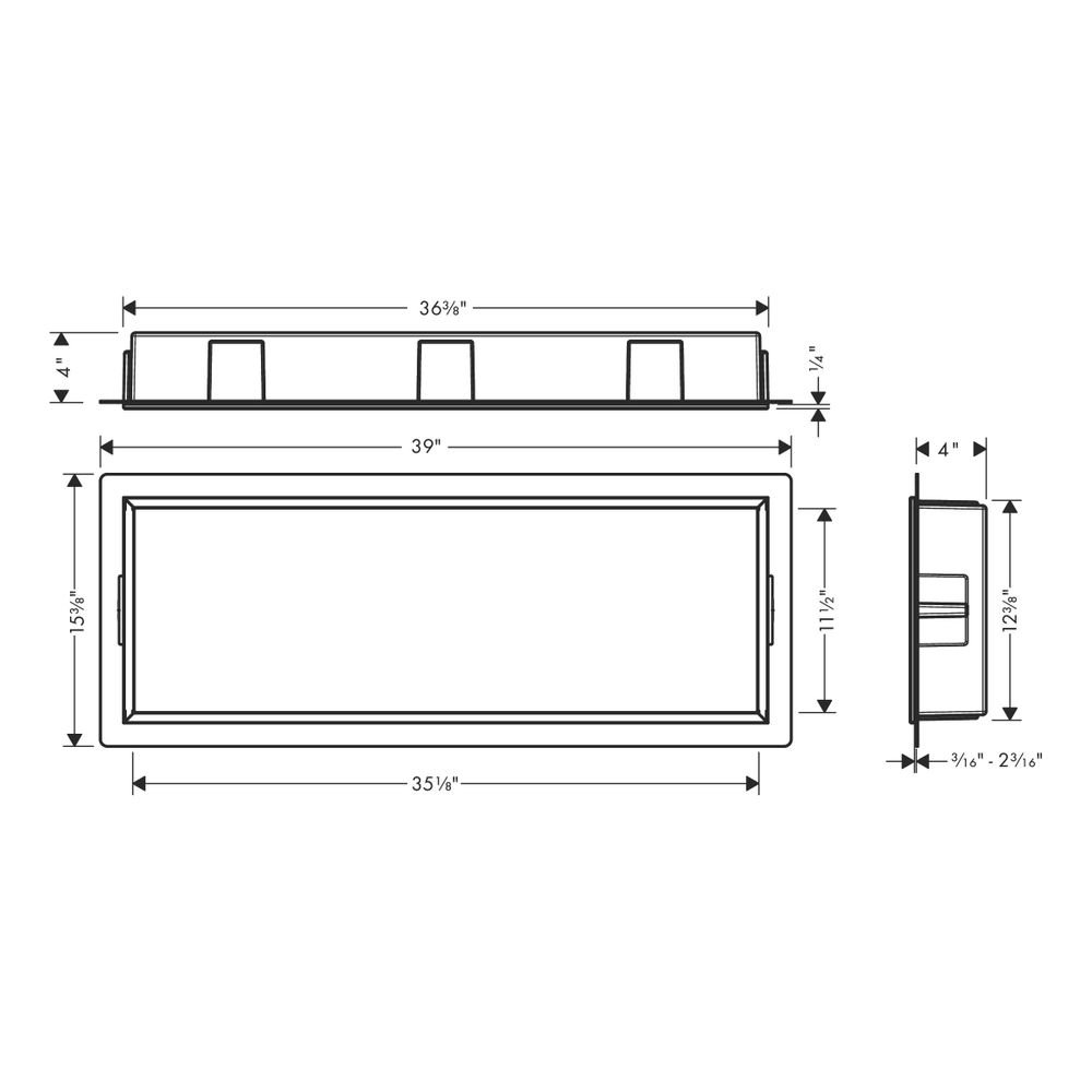 hansgrohe XtraStoris Original Wandnische mit Rahmen 300x900x100mm, Mattweiß... HANSGROHE-56067700 4059625351499 (Abb. 4)